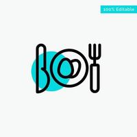 Dinner Egg Easter turquoise highlight circle point Vector icon