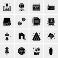 16 Universal Business Icons Vector Creative Icon Illustration to use in web and Mobile Related project