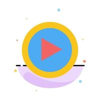 Video Interface Play User Abstract Flat Color Icon Template vector