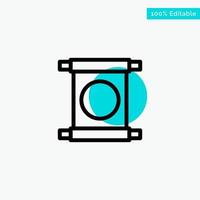 Scroll Letter China Chinese turquoise highlight circle point Vector icon