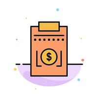 Expense Business Dollar Money Abstract Flat Color Icon Template vector