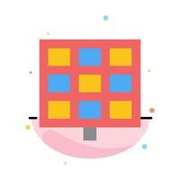 Panel Solar Construction Abstract Flat Color Icon Template vector