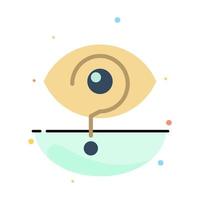 Curious Exclamation Eye Knowledge Mark Abstract Flat Color Icon Template vector