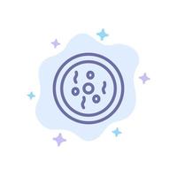 Chemistry Dish Petri Science Blue Icon on Abstract Cloud Background vector