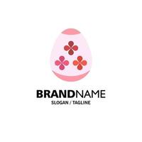 Easter Egg Egg Holiday Holidays Business Logo Template Flat Color vector