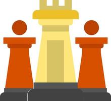 Chess Computer Strategy Tactic Technology  Flat Color Icon Vector icon banner Template