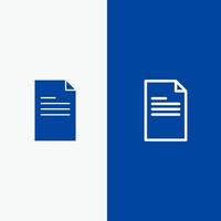 File Text Data Report Line and Glyph Solid icon Blue banner Line and Glyph Solid icon Blue banner vector