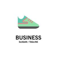 zapatos de ejercicio plantilla de logotipo de empresa deportiva color plano vector