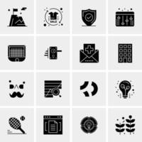 16 iconos de negocios universales vector ilustración de icono creativo para usar en proyectos relacionados con la web y dispositivos móviles