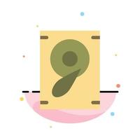 Music Sound Speaker Abstract Flat Color Icon Template vector