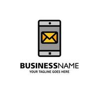 Application Mobile Mobile Application Mail Business Logo Template Flat Color vector