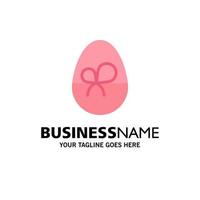 Egg Gift Easter Nature Business Logo Template Flat Color vector