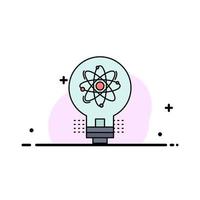 idea innovation light solution startup Flat Color Icon Vector