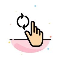 Finger Hand Refresh Gesture Abstract Flat Color Icon Template vector