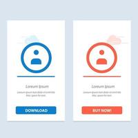 Interface Navigation User  Blue and Red Download and Buy Now web Widget Card Template vector