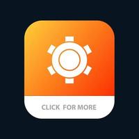 Basic Gear Setting Ui Mobile App Button Android and IOS Glyph Version vector