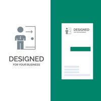 Dismissal Employee Exit Job Layoff Person Personal Grey Logo Design and Business Card Template vector