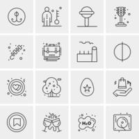 16 Business Universal Icons Vector Creative Icon Illustration to use in web and Mobile Related project