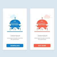 Astronomy Space Ufo  Blue and Red Download and Buy Now web Widget Card Template vector