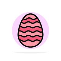 Decoration Easter Easter Egg Egg Abstract Circle Background Flat color Icon vector