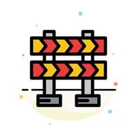 Barricade Barrier Construction Abstract Flat Color Icon Template vector