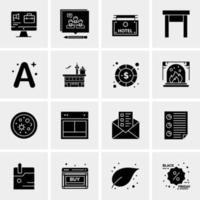 16 Business Universal Icons Vector Creative Icon Illustration to use in web and Mobile Related project