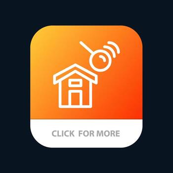 City Construction House Search Mobile App Button Android and IOS Line Version vector