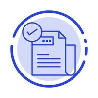 Check Checklist Feature Featured Features  Blue Dotted Line Line Icon vector