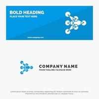 Learning Deep Algorithm Data SOlid Icon Website Banner and Business Logo Template vector