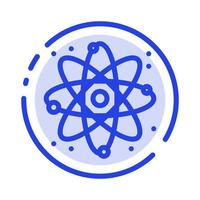 Physics React Science Blue Dotted Line Line Icon vector