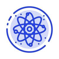 Physics React Science Blue Dotted Line Line Icon vector