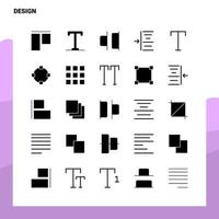 25 conjunto de iconos de diseño plantilla de ilustración de vector de icono de glifo sólido para ideas web y móviles para empresa comercial