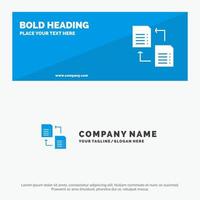 Data File Share Science SOlid Icon Website Banner and Business Logo Template vector