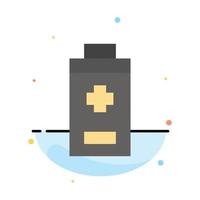 Battery Minus Plus Abstract Flat Color Icon Template vector