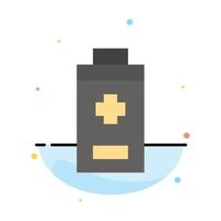 Battery Minus Plus Abstract Flat Color Icon Template vector