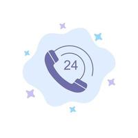 Call Communication Phone Support Blue Icon on Abstract Cloud Background vector