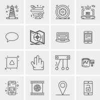 16 Business Universal Icons Vector Creative Icon Illustration to use in web and Mobile Related project