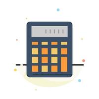 Calculator Accounting Business Calculate Financial Math Abstract Flat Color Icon Template vector