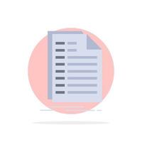 Bill excel file invoice statement Flat Color Icon Vector