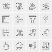 16 Business Universal Icons Vector Creative Icon Illustration to use in web and Mobile Related project