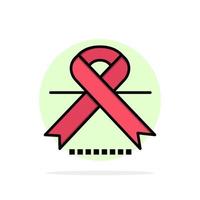 Cancer Oncology Ribbon Medical Abstract Circle Background Flat color Icon vector