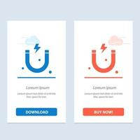 Attraction Magnet Science  Blue and Red Download and Buy Now web Widget Card Template vector