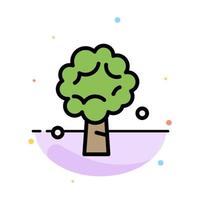 Tree Apple Apple Tree Nature Spring Abstract Flat Color Icon Template vector