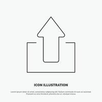 Arrow Arrows Up Upload Line Icon Vector