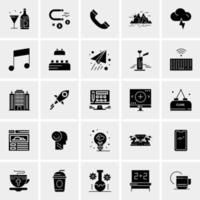 25 iconos de negocios universales vector ilustración de icono creativo para usar en proyectos relacionados con la web y dispositivos móviles