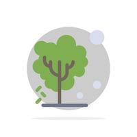 Dry Global Soil Tree Warming Abstract Circle Background Flat color Icon vector