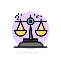 Choice Conclusion Court Judgment Law Abstract Circle Background Flat color Icon vector