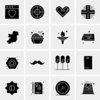 16 iconos universales de negocios vector ilustración de icono creativo para usar en proyectos relacionados con la web y dispositivos móviles