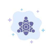 Atom Educate Education Blue Icon on Abstract Cloud Background vector