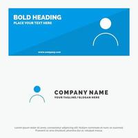 Personal Personalization Profile User SOlid Icon Website Banner and Business Logo Template vector